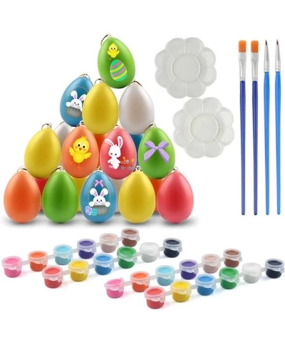 Easter Easter Eggs Paint Kit 20 pcs Egg Hanging Ornaments Colorful Plastic Eggs Easter Painting Eggs Easter Egg Decorating Ki...