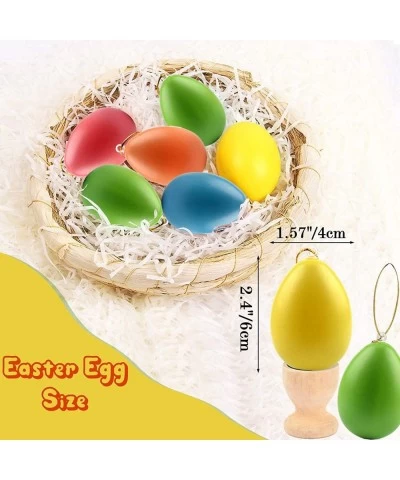 Easter Easter Eggs Paint Kit 20 pcs Egg Hanging Ornaments Colorful Plastic Eggs Easter Painting Eggs Easter Egg Decorating Ki...