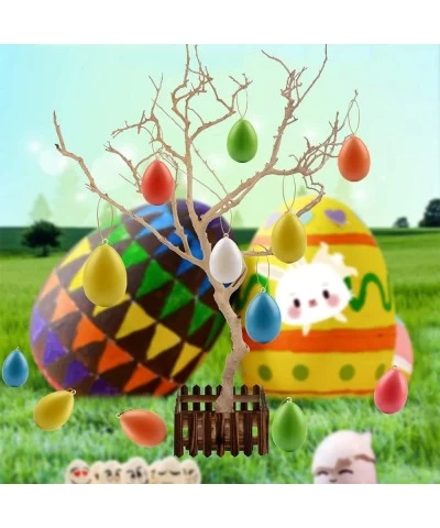 Easter Easter Eggs Paint Kit 20 pcs Egg Hanging Ornaments Colorful Plastic Eggs Easter Painting Eggs Easter Egg Decorating Ki...