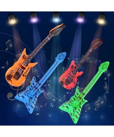 21 Pcs Inflatable Rockstar Toy Set Inflatable Instruments Set Inflatable Guitar Bass Radio Keyboard Microphone Saxophone Glas...