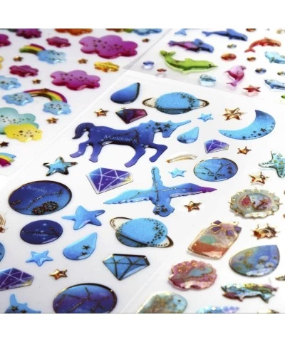 400+ Epoxy Stickers for Kids Girls 3D Puffy Stickers for Bullet Journal Scrapbook Planner Including Seashell/Ocean/Dolphin/Fa...