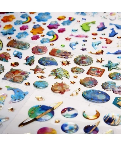 400+ Epoxy Stickers for Kids Girls 3D Puffy Stickers for Bullet Journal Scrapbook Planner Including Seashell/Ocean/Dolphin/Fa...