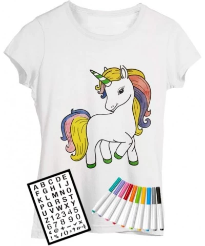 Coloring Shirt Kit with Fabric Markers: Unicorn Mermaid Birthday Girl Gift - Arts and Crafts for 6 / 7 Year Old Girls $28.85 ...