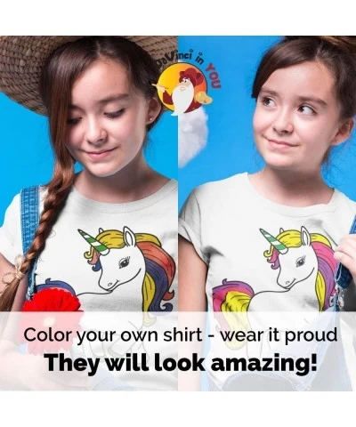 Coloring Shirt Kit with Fabric Markers: Unicorn Mermaid Birthday Girl Gift - Arts and Crafts for 6 / 7 Year Old Girls $28.85 ...