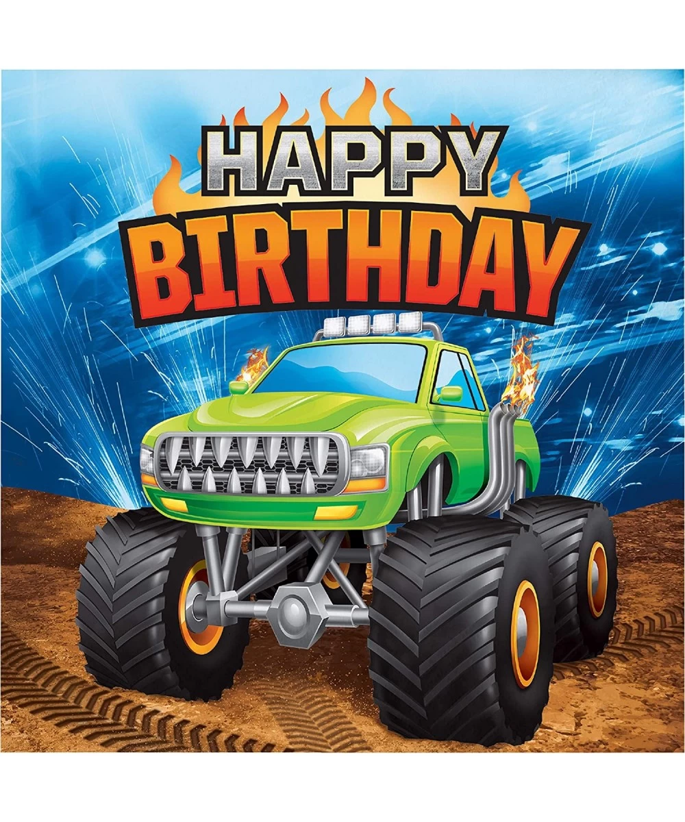 Monster Truck Happy Birthday Napkins 16 ct multi-colored "6.5 $13.41 Kids' Party Tableware