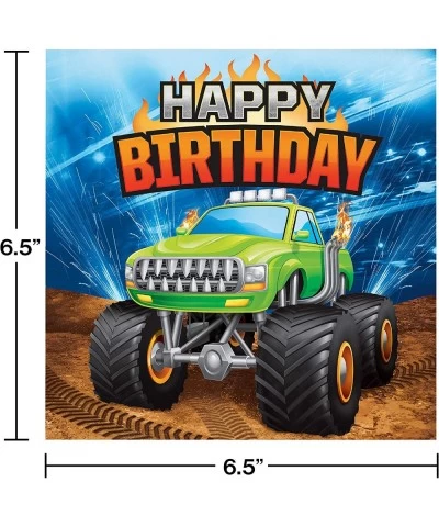 Monster Truck Happy Birthday Napkins 16 ct multi-colored "6.5 $13.41 Kids' Party Tableware