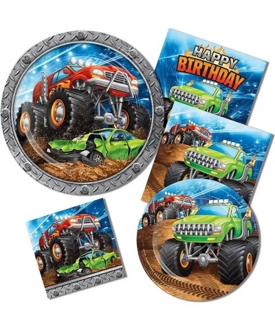 Monster Truck Happy Birthday Napkins 16 ct multi-colored "6.5 $13.41 Kids' Party Tableware