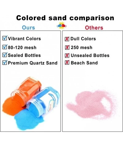 Art Sand 6 Bottles (7.2 lbs.) with Complete Accessories Non-Toxic Colored Sand for Kid's Arts & Crafts Sand Play DIY Kit Scen...