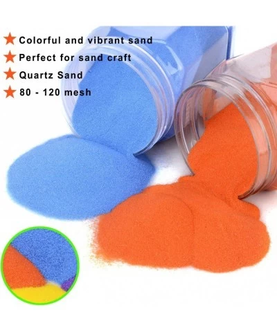 Art Sand 6 Bottles (7.2 lbs.) with Complete Accessories Non-Toxic Colored Sand for Kid's Arts & Crafts Sand Play DIY Kit Scen...