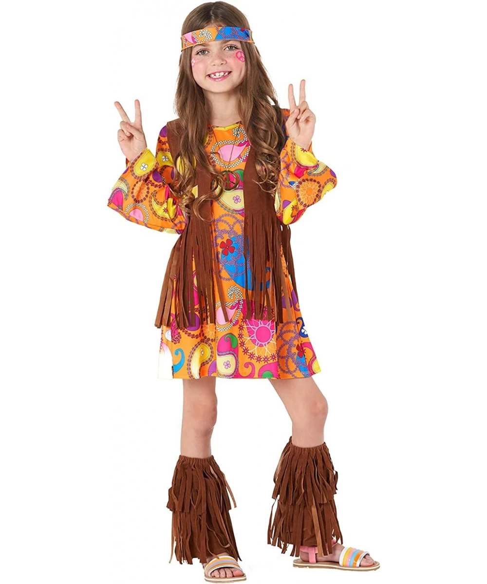 Costumes Kids Hippie Dress 60s 70s Costume For Girls Halloween Costume Available In Sizes S M L XL $45.05 Kids' Costumes