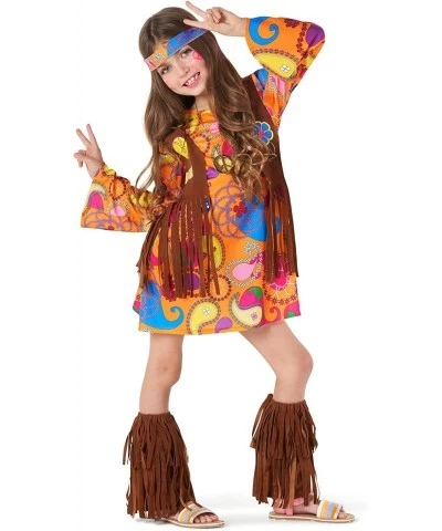 Costumes Kids Hippie Dress 60s 70s Costume For Girls Halloween Costume Available In Sizes S M L XL $45.05 Kids' Costumes