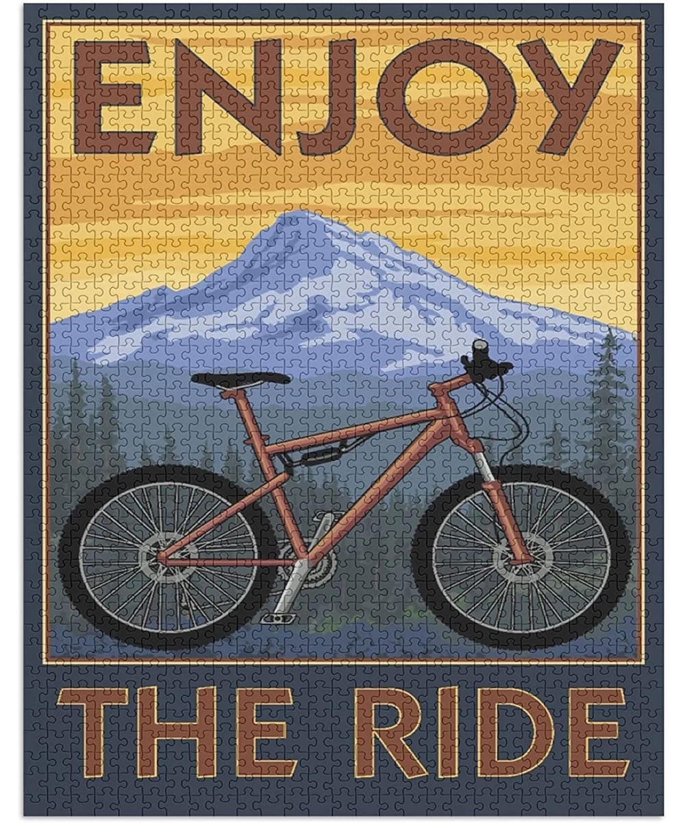 Enjoy The Ride Mountain Bike Scene (1000 Piece Puzzle Size 19x27 Challenging Jigsaw Puzzle for Adults and Family Made in USA)...