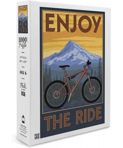 Enjoy The Ride Mountain Bike Scene (1000 Piece Puzzle Size 19x27 Challenging Jigsaw Puzzle for Adults and Family Made in USA)...