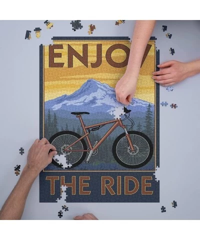 Enjoy The Ride Mountain Bike Scene (1000 Piece Puzzle Size 19x27 Challenging Jigsaw Puzzle for Adults and Family Made in USA)...