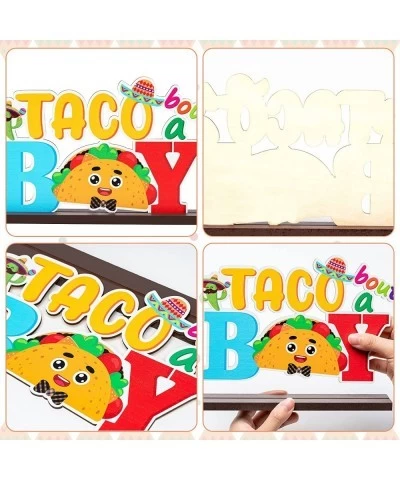 2Pcs Taco Bout a Baby Gender Reveal Wooden Centerpiece Table Decorations Mexican Cinco De Mayo Boy Girl Letter Signs He or Sh...