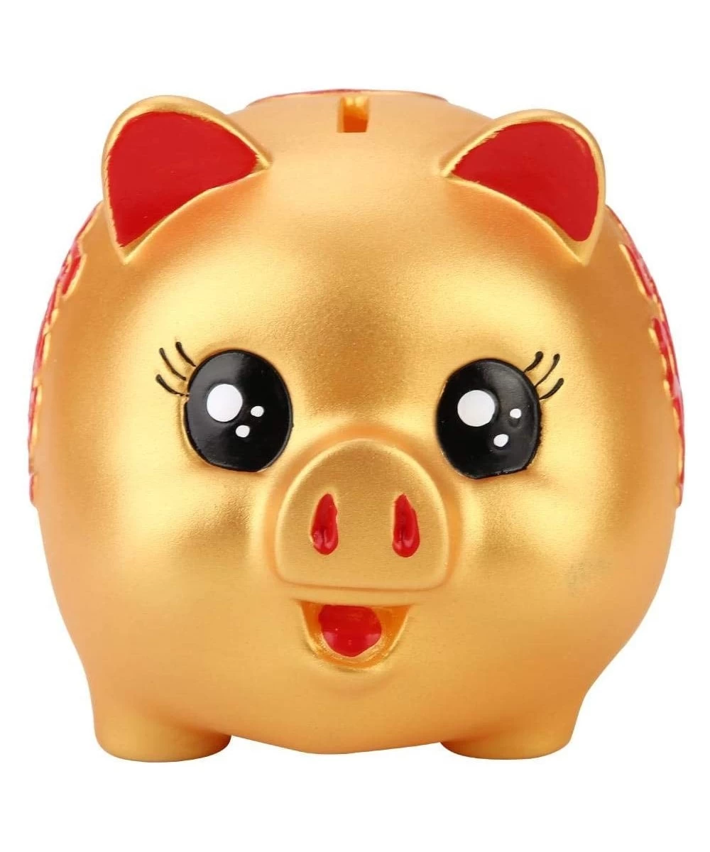 Golden Cute Plastic Pig Bank Pig Toy Coin Money Cash Collectible Saving Box Bank Ceramic Money Bank Kids Gift $17.15 Kids' Mo...