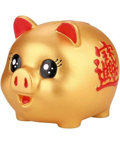 Golden Cute Plastic Pig Bank Pig Toy Coin Money Cash Collectible Saving Box Bank Ceramic Money Bank Kids Gift $17.15 Kids' Mo...