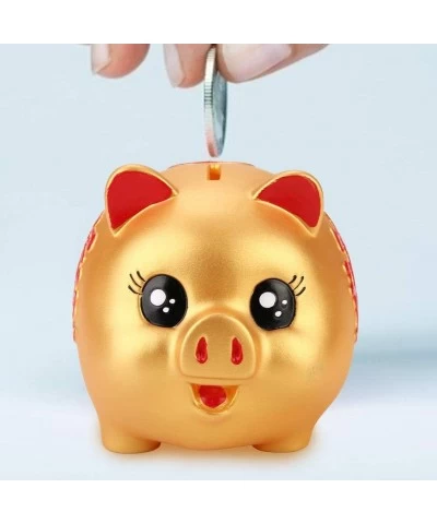 Golden Cute Plastic Pig Bank Pig Toy Coin Money Cash Collectible Saving Box Bank Ceramic Money Bank Kids Gift $17.15 Kids' Mo...