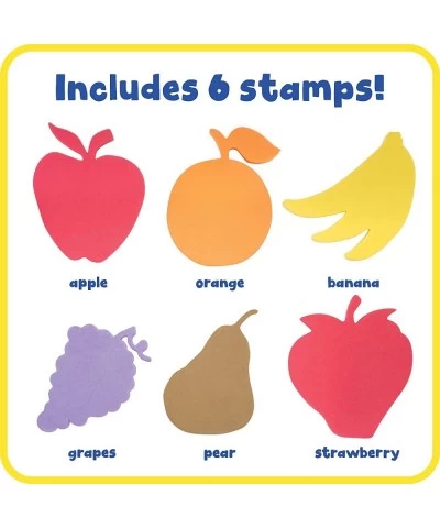 Giant Stampers - Fruit - Set of 6 - Easy to Hold Foam Stamps for Kids - Arts and Crafts Stamps for Displays Posters Signs and...