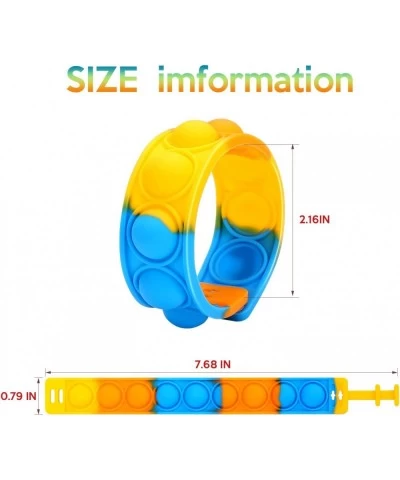 72 PCS Pop Bracelet it Fidget Toys Pack Fidget Bracelet Birthday Party Gifts Decompression Wristband with Autistic & ADHD Fid...