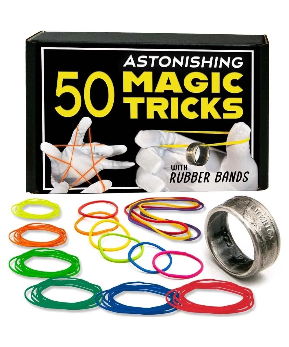 50 Astonishing Magic Tricks with Rubber Bands Kit $25.32 Magic Kits & Accessories