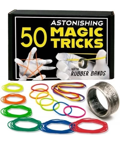 50 Astonishing Magic Tricks with Rubber Bands Kit $25.32 Magic Kits & Accessories