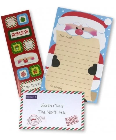 Children's Letter to Santa Claus Paper Craft Kit with Holiday Stationery and Stickers - 21 Piece Set $17.43 Craft Kits