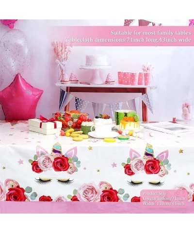 5 Pieces Cute Unicorn Party Tablecloth Disposable Unicorn Table Cover for Baby Shower Birthday Party Decoration Supplies $18....