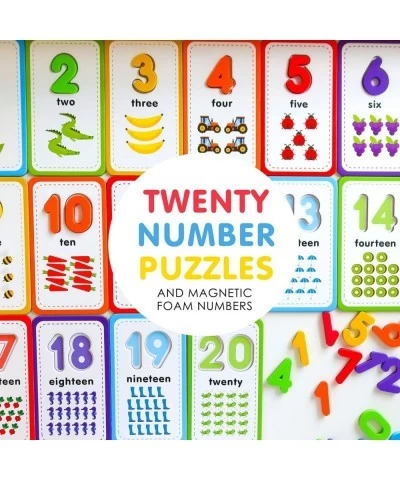 Toddler Flash Cards - Jumbo Number Flash Cards and Magnetic Numbers - Math Learning Games Number Card Set with Fraction Flash...