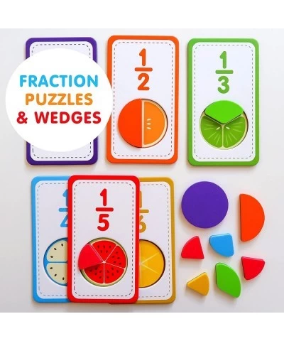 Toddler Flash Cards - Jumbo Number Flash Cards and Magnetic Numbers - Math Learning Games Number Card Set with Fraction Flash...