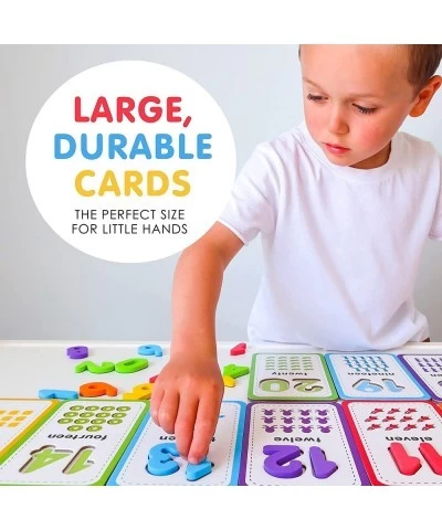 Toddler Flash Cards - Jumbo Number Flash Cards and Magnetic Numbers - Math Learning Games Number Card Set with Fraction Flash...