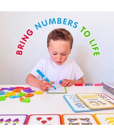 Toddler Flash Cards - Jumbo Number Flash Cards and Magnetic Numbers - Math Learning Games Number Card Set with Fraction Flash...