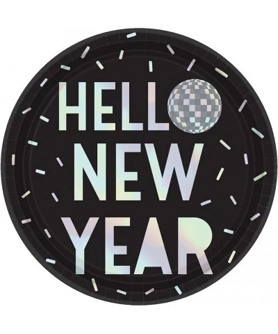 New Years Eve Party Supplies Iridescent Foil Paper Plates Napkins (64 Pieces) $32.56 Kids' Party Tableware