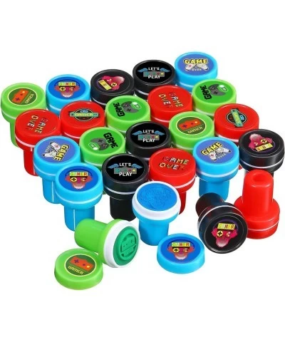 24 Pieces Video Game Party Favors Assorted Video Game Stamps Game Theme Mini Stamps Party Stamps Plastic Stampers Craft Stamp...