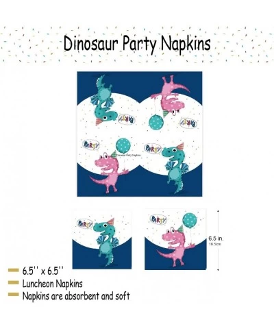 Dinosaur Birthday Party Supplies - Perfect Dinosaur Party Supplies Set for Children - Dinosaur Party Tableware Including: Pla...