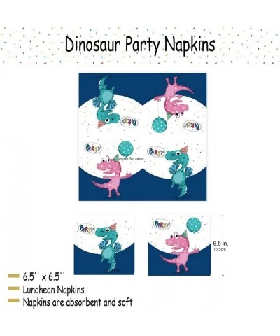 Dinosaur Birthday Party Supplies - Perfect Dinosaur Party Supplies Set for Children - Dinosaur Party Tableware Including: Pla...