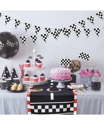 Racing Car Long Racetrack Floor Running Mat Drag Race Car Road Racing Track Decorations for Runway Party Supplies Race Car Bi...