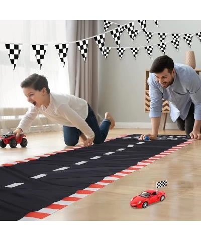 Racing Car Long Racetrack Floor Running Mat Drag Race Car Road Racing Track Decorations for Runway Party Supplies Race Car Bi...