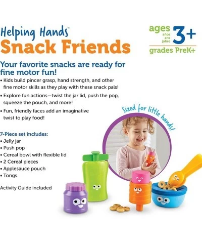 Helping Hands Snack Friends Toddler Toys Fine Motor Fun Preschool Fine Motor Skills Toddler Activities 7 Pieces Age 3+ Gifts ...