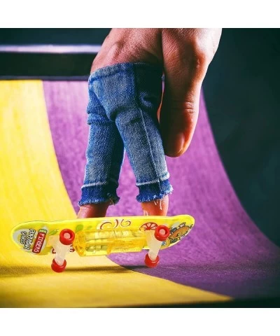 33 Pcs Light up Mini Finger Skateboard Toys Set LED Finger Skateboards Hand Skateboard Toys Fingerboard Tiny Skateboards for ...