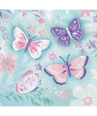 Butterfly Party Supplies Pack Serves 16 Butterfly Birthday Party Supplies & Decorations Flutter Dessert Plates Napkins Cups a...