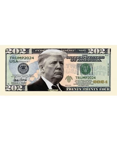 Donald Trump 2024 Re-Election Limited Edition Novelty Dollar Bill - Pack of 50 - Full Color Front & Back Printing with Great ...