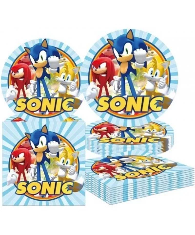 Hedgehog Birthday Party Supplies 41 Pack of 20 Tissues + 20 Plates + 1 Tablecloth $24.11 Kids' Party Tableware