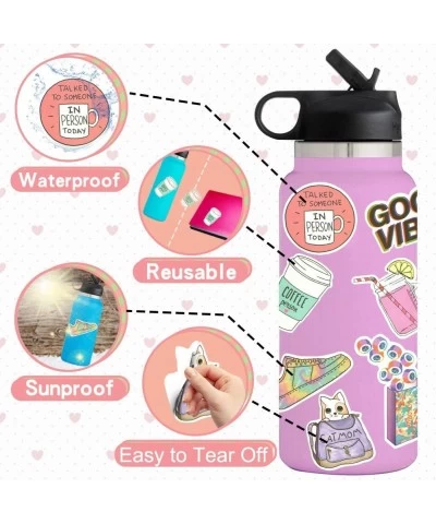 Cute Vinyl Stickers 400 Pcs/Pack Waterproof Water Bottle Sticker Aesthetic Laptop Sticker for Scrapbook Journal Skateboard Lu...