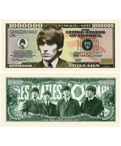 George Harrison Million Dollar Bill in Currency Protector - Best Gift for Beatles Fans $14.18 Gags & Practical Joke Toys