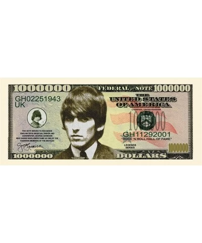 George Harrison Million Dollar Bill in Currency Protector - Best Gift for Beatles Fans $14.18 Gags & Practical Joke Toys