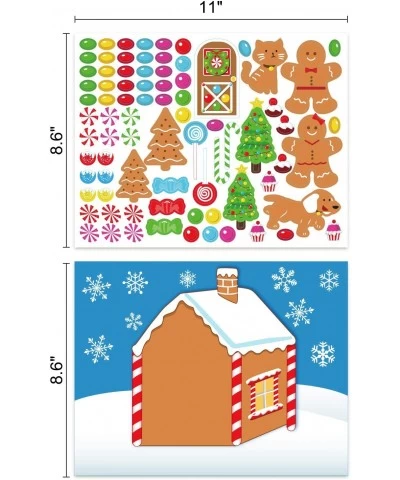 Make-a-Gingerbread House Stickers for Kids - Christmas Party Game/Craft/Activity/Favor/Supplies - 13 Finished Products $23.39...