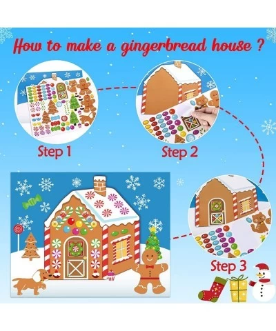 Make-a-Gingerbread House Stickers for Kids - Christmas Party Game/Craft/Activity/Favor/Supplies - 13 Finished Products $23.39...