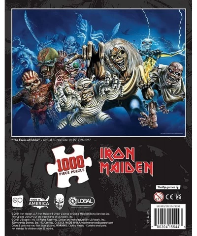 Iron Maiden The Faces of Eddie 1000 Piece Jigsaw Puzzle | Officially Licensed Iron Maiden Puzzle | Collectible Puzzle Featuri...