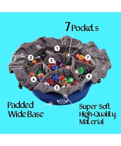 Immense Dice Bags with Pockets - Blue - Capacity 150+ Dice - Great for Dice Hoarders [Patented Design] $51.02 Game Accessories